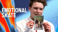 US skater’s emotional tribute to parents who died in plane crash