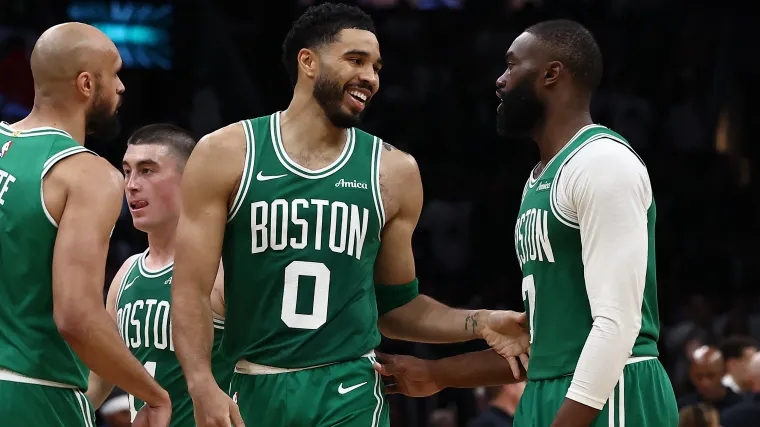 Celtics catch fire from deep, tie NBA record with 29 threes to clinch No. 2 seed